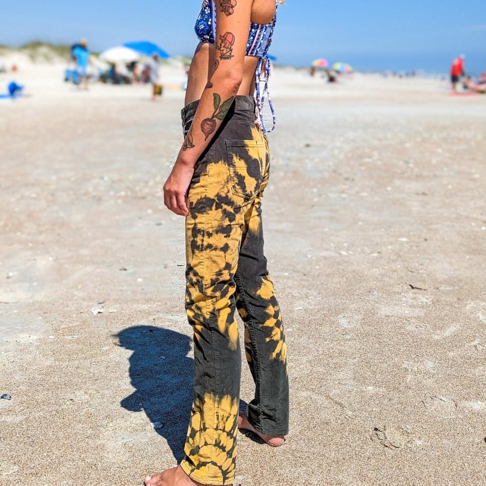 Glass/Club Corduroy Pants, Hand Dyed and Unique